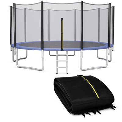 Gymax 72'' Polyethylene Plastic Replacement Safety Net Compatible With 15' Round Trampoline
