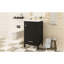 Meuble-lavabo de 20 pouces avec assemblage facile, lavabo en céramique et tiroir à fermeture en douceur pour une installation rapide. Portes compactes, tablette de porte double couche
