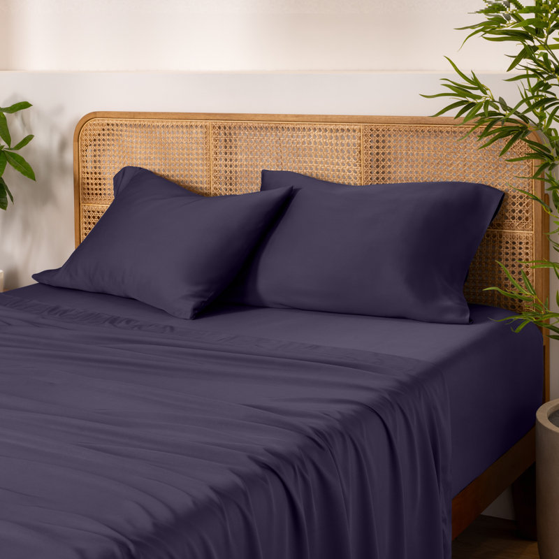 Sheet Set - Rayon from Bamboo, Queen Sheet Set with 2 Pillowcases, Red