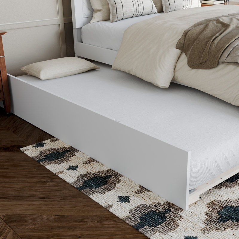 Lit plateforme Jeinny, Blanc