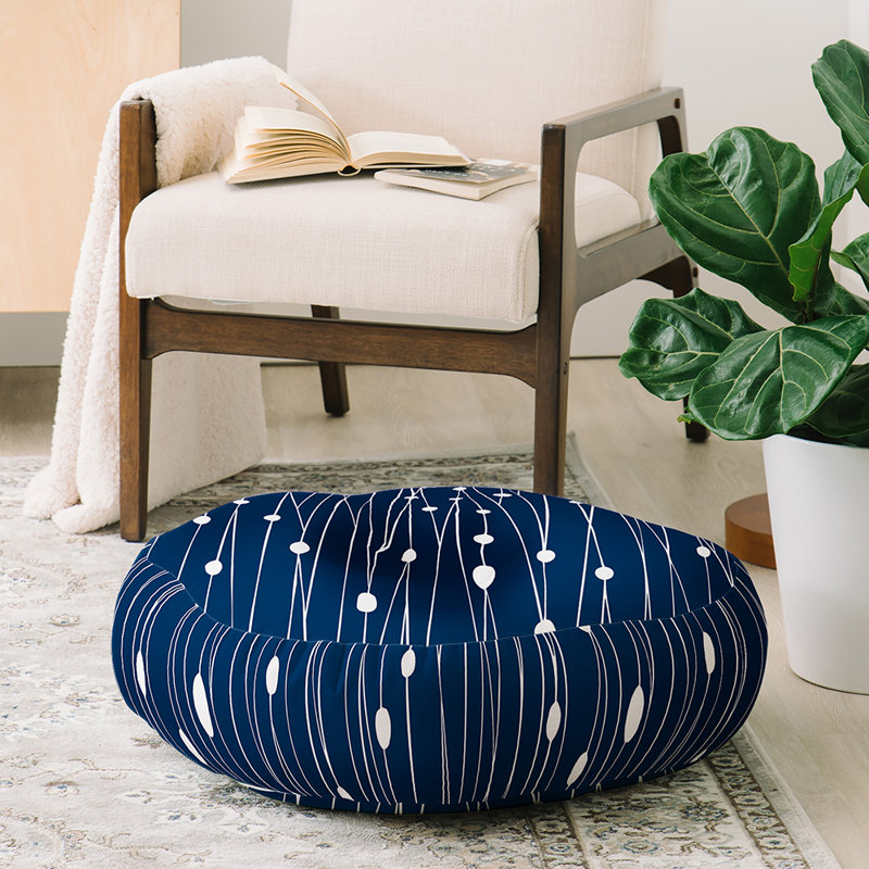 Floor Pillow, 23" H x 23" W x 7" D, Navy