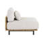 Chaise de patio en teck Tyrod avec coussins