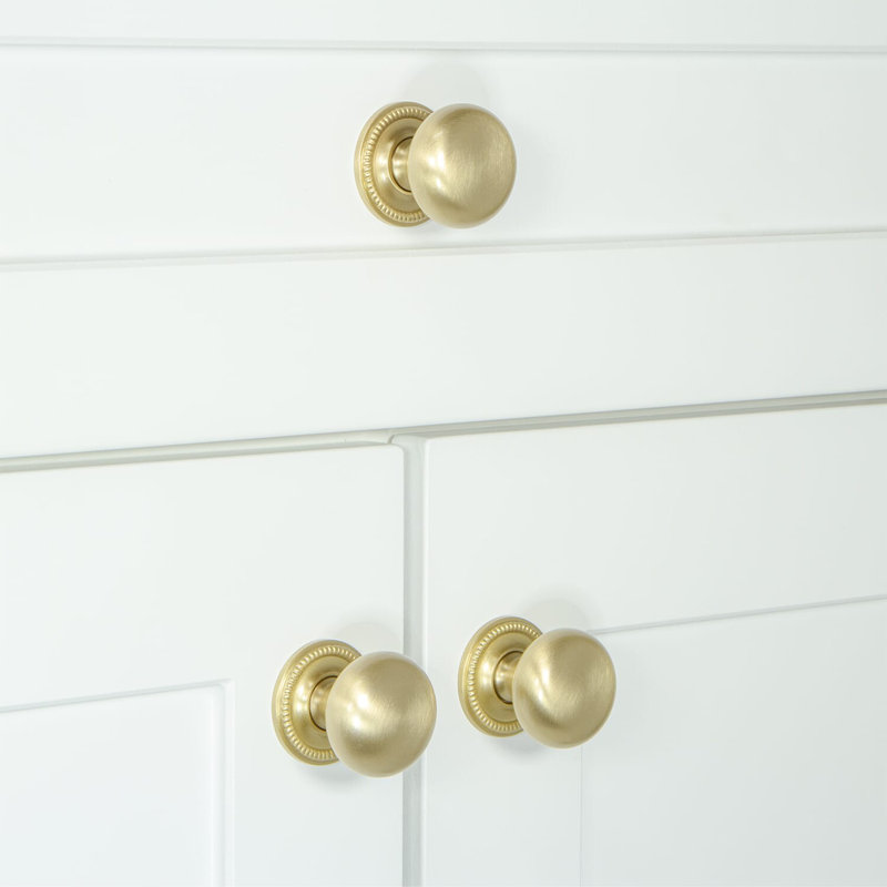Fifth Avenue Cabinet Knob, Satin Brass