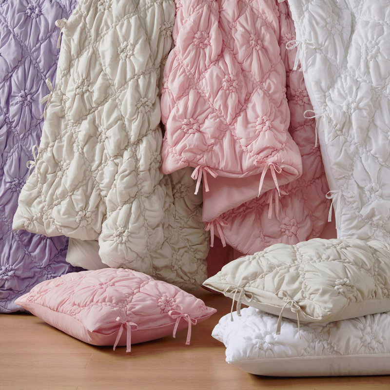 2PCS Twin Comforter Set, Pink