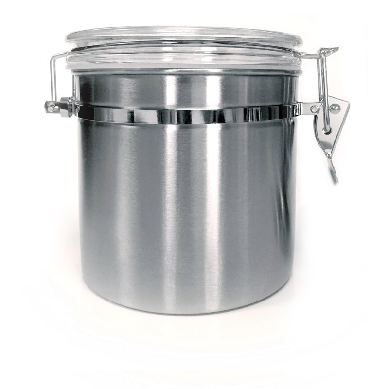Metal Jar, 5" H x 4.75" W x 4.75" D