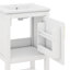 Armoire de rangement de salle de bain moderne de 20 po avec lavabo en céramique, meuble-lavabo autoportant avec porte à fermeture douce, support de rangement et tablette ouverte-2138262858