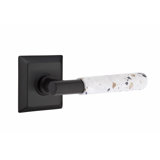 Select Round Privacy (Bed & Bath) Door Lever with Square Rosette