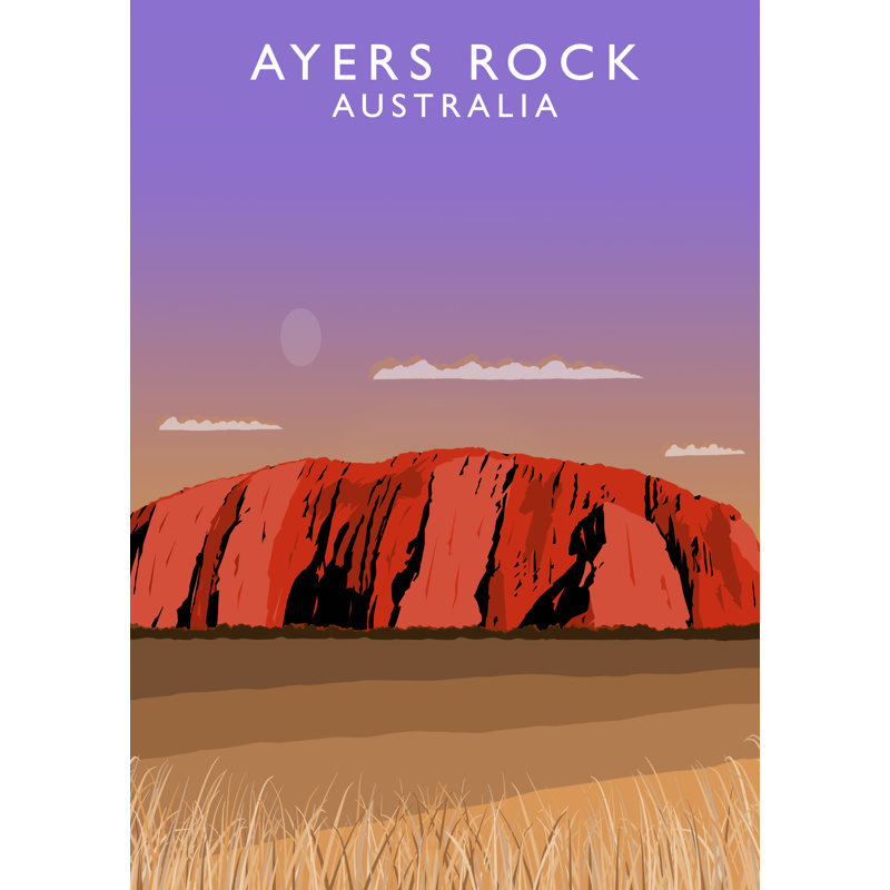 Ayers Rock by Richard O'Neil - Print, 40 cm H x 30 cm W x 1 cm D, No Frame