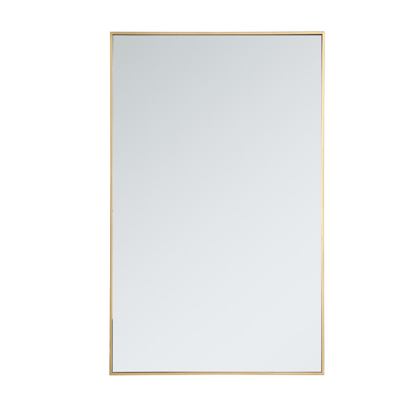 Sabine Metal Rectangle Wall Mirror, 48" x 30", Brass