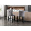 Upholstered Counter Stool with Solid Wood Frame-1292219059
