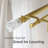 Judner Gold Adjustable Double Curtain Rod Set-1036034894