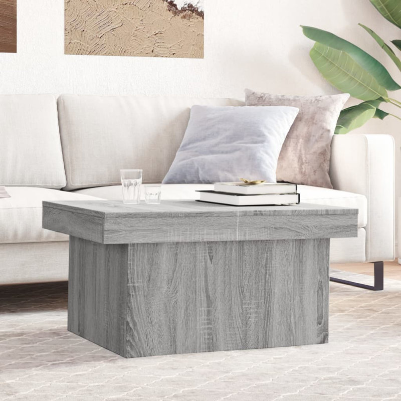 Aquilera Coffee Table with Storage, Grey Sonoma, 40cm H x 80cm L x 55cm W