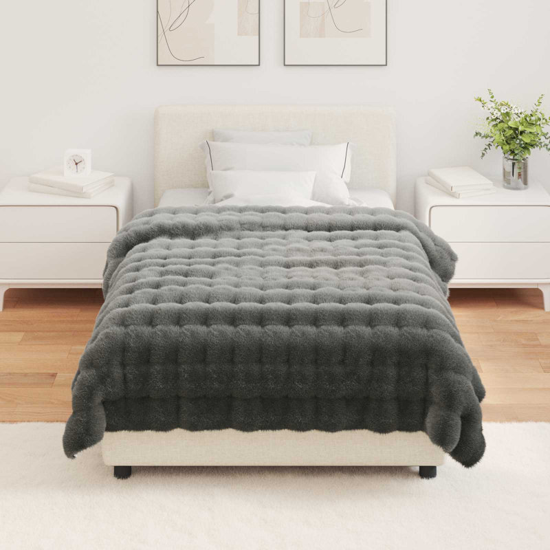 1-36 Throw Blanket, Dark Grey, 130cm x 150cm