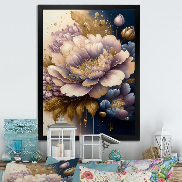 House of Hampton® Purple And Blue Watercolor Flowers IV On Canvas ...