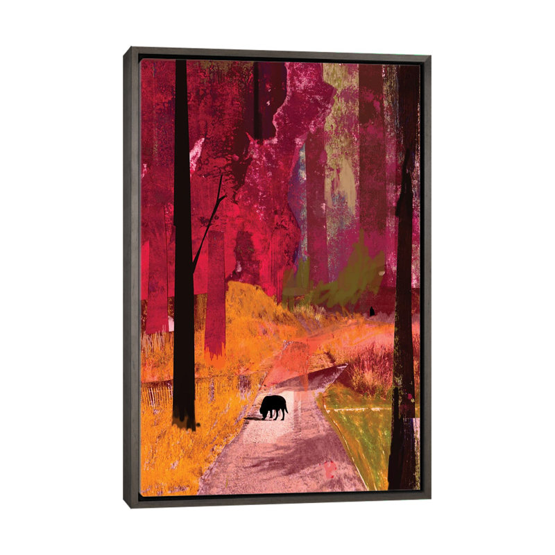 Chien, 2013 - reproduction d'art murale - toile encadrée, H 40 po x l 26 po, Impression encadrée sans passe-partout, Gris
