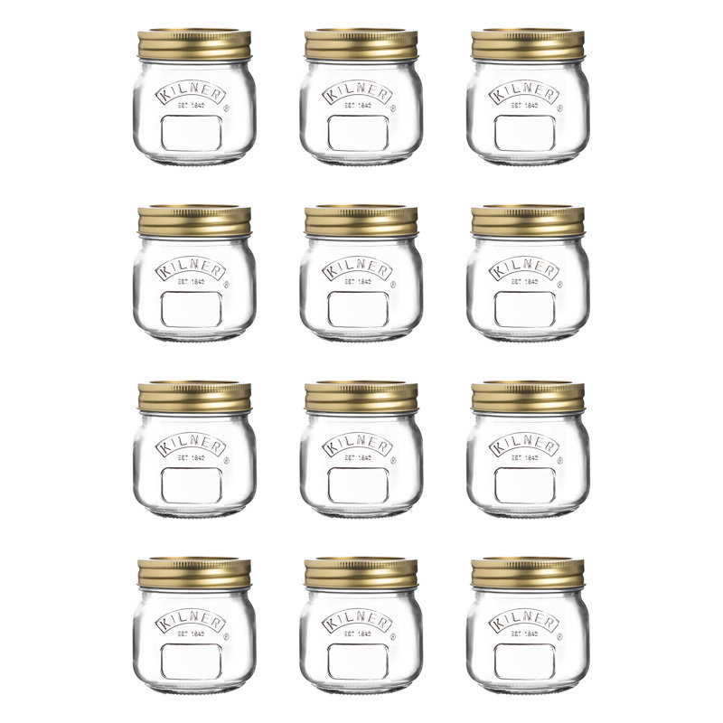 Glass Canning Jar - Set of 12