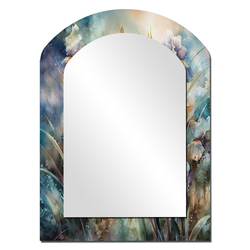 Miroir mural mauve traditionnel Wild Iri S I, 34 po x 25 po