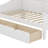 Retro Daybed with Under-Bed Storage Drawers and Headboard Shelving, Perfect for Bedroom, Living Room and Guest Room-549062348