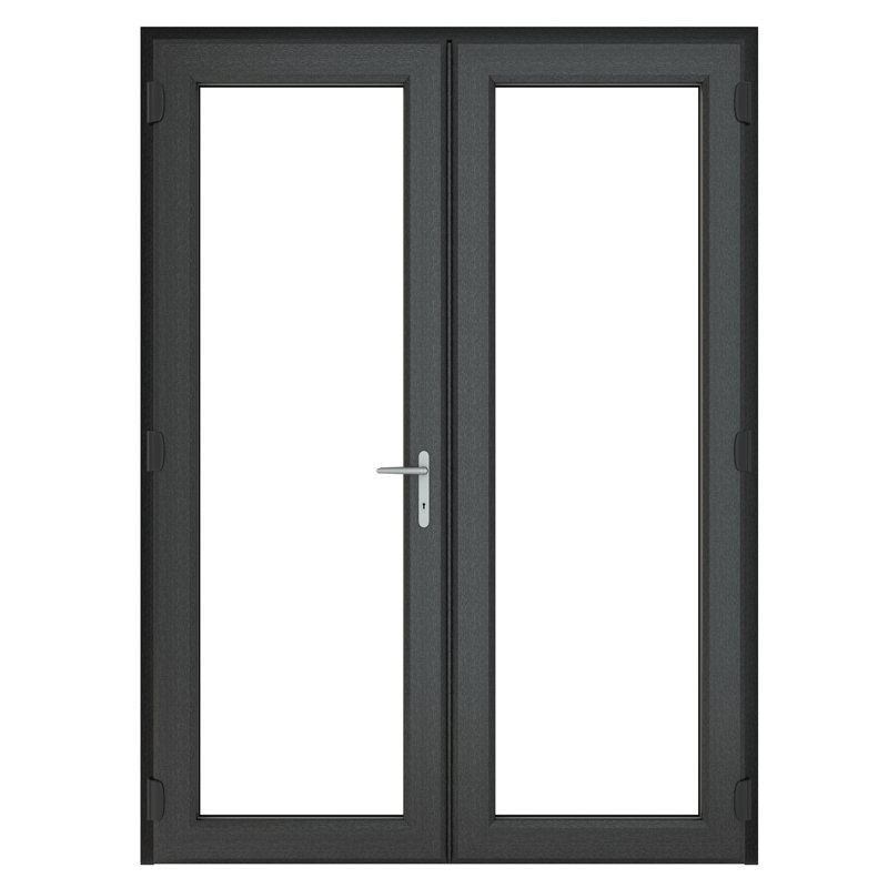 Upvc French Door, 205cm H x 179cm W x 7cm D