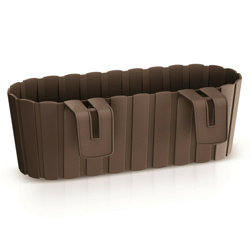 Aarifah Railing Planter, Brown