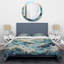 Ensemble de housse de couette Blue Kinetic Waves I - Kinetic Art-107146615