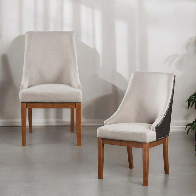 Chaises de salle à manger rembourrées en similicuir