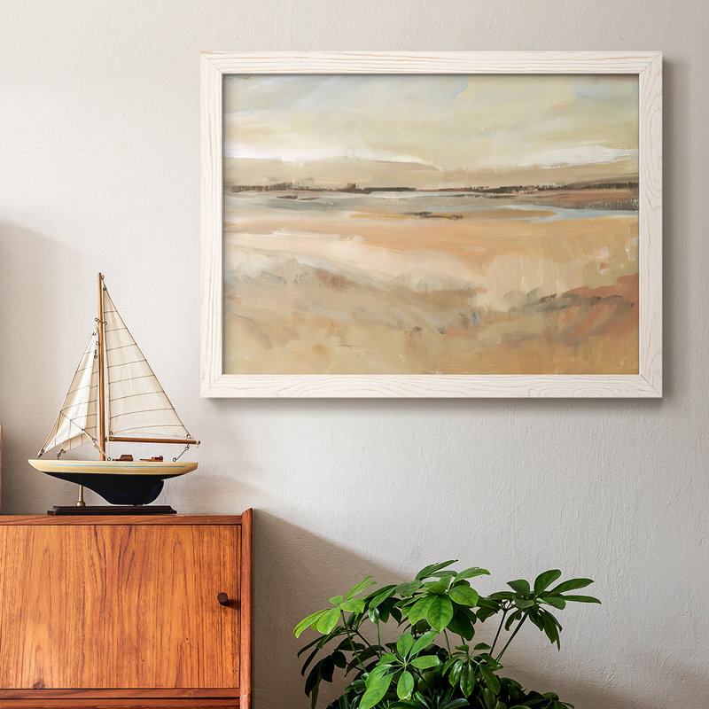 Earth Tone Landscape II, reproduction d'art sur toile, H 26 po x l 38 po, Blanc