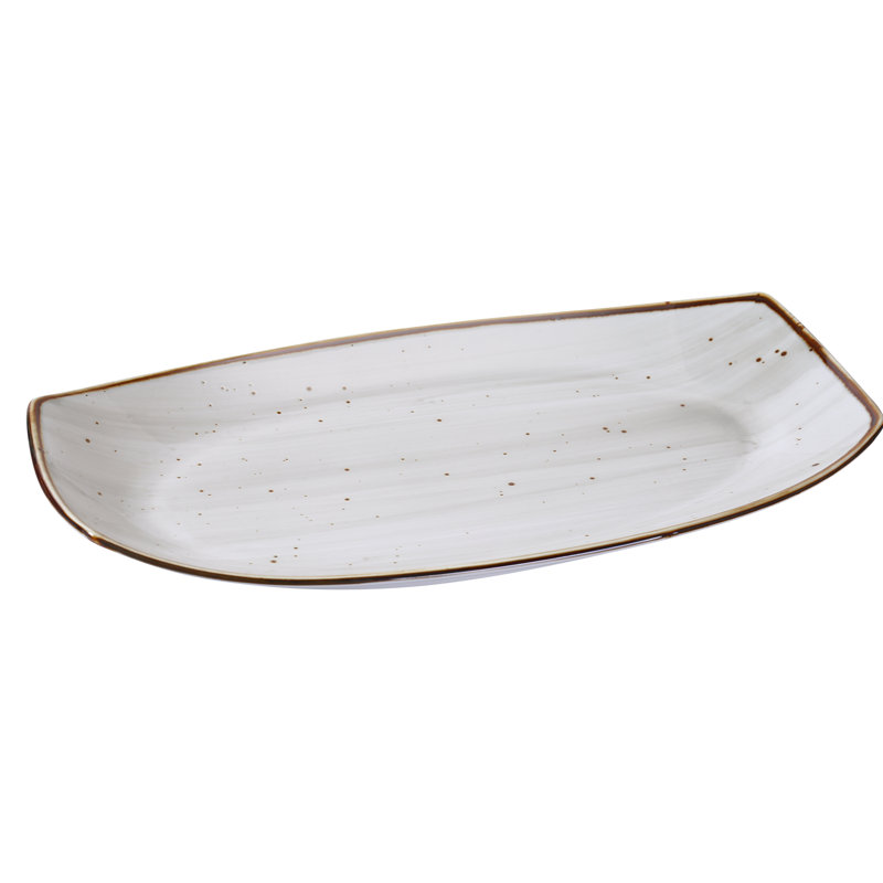 Plateau Lyon, H 1,625 po x l 15 po x P 8,5 po, Blanc