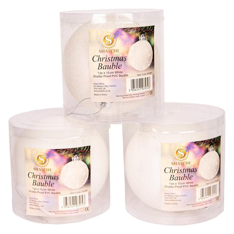 15cm Polyvinyl Chloride (PVC) Ball Ornament