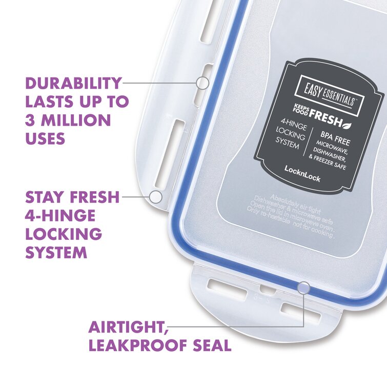 Locknlock Easy Essentials On The Go Meals Square Food Storage