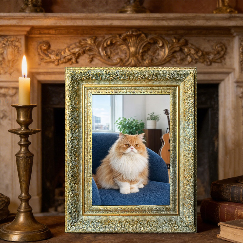 8" x 10" Antique Gold 1PC Wall Picture Frame for Shelf Decor