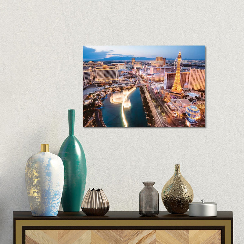 The Fountains Of Bellagio And The Strip, Las Vegas, Nevada, USA by Matteo Colombo - Gallery-Wrapped Canvas Giclée on Canvas