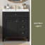 Meuble-lavabo de salle de bain de 30 po sans lavabo supérieur, armoire de rangement moderne avec 2 tiroirs et un tiroir rabattable (BASSIN INCLUS)-119193038-119193040