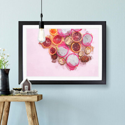 Tropical Fruits in Abstract - Picture Frame Graphic Art Print