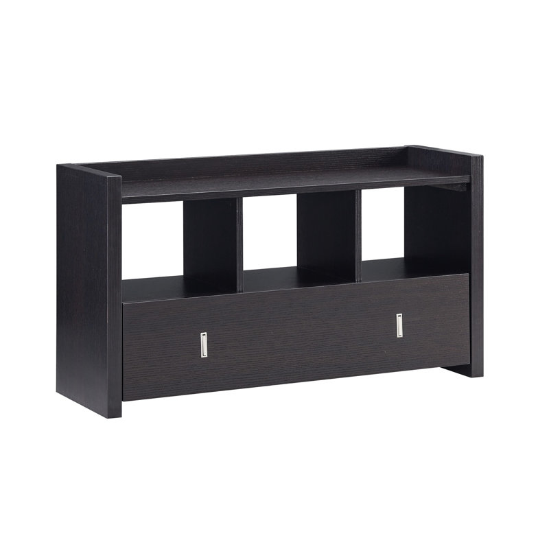 Banc de rangement pour chaussures rouge avec tiroir et rangement organisé