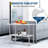 Heavy Duty Stainless Steel Table,  NSF Certified Kitchen Prep Table with Adjustable Shelf, 430+260 Lbs Capacity, Rust Resistant & Easy to Clean for Commercial & Home Use-113880938