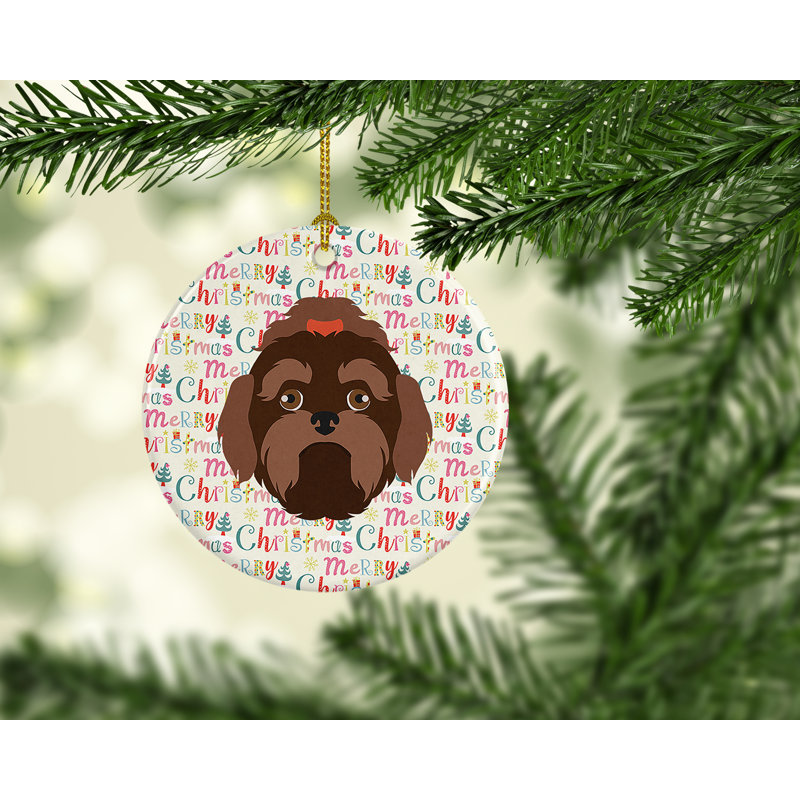 Ornement suspendu russe Merry Christmas