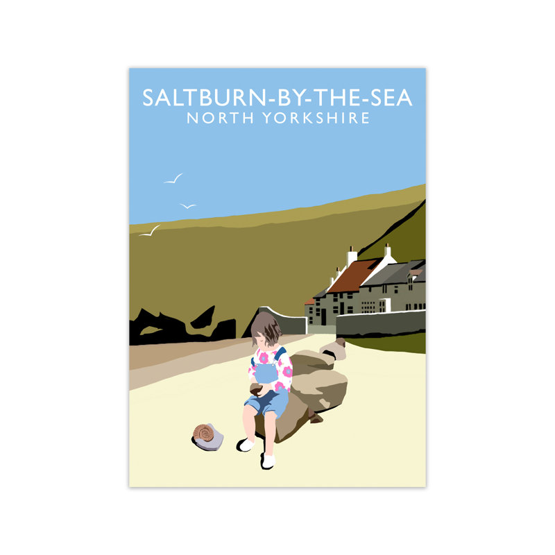 Saltburn-By-The-Sea North Yorkshire by Richard O'Neill - Print, 29.7 cm H x 21 cm W