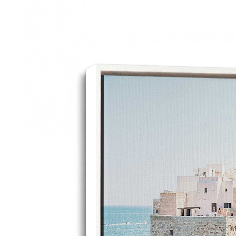 Impression sur toile tendue Ocean's Edge II, H 24,75 po x l 36,75 po x P 1,75 po, Cadre flottant blanc opaque