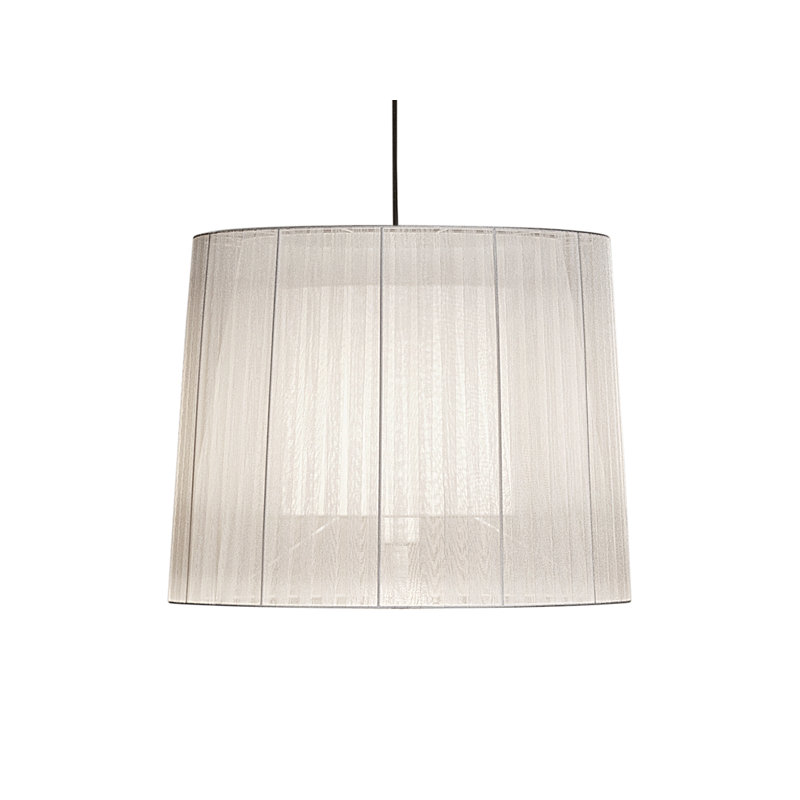 Mishawaka 1 - Light White Drum Pendant, White