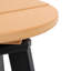 Arine - Tabouret de bar pivotant - Siège rond - Noir / brun