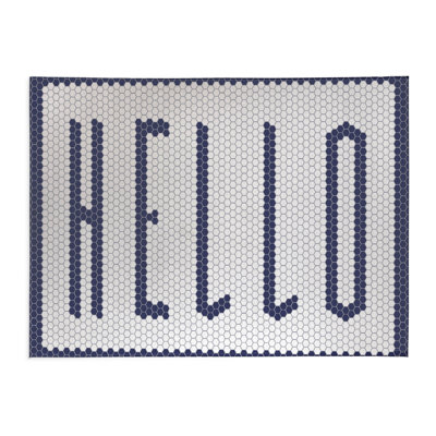 Tapis de bureau Penny Tile Hello