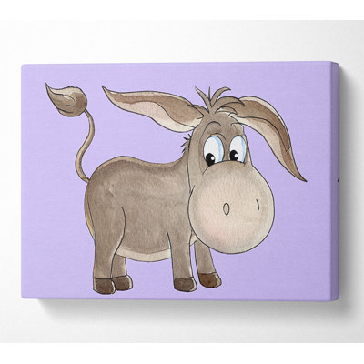 Donkey Short Legs Lilac - Wrapped Canvas Print