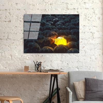 Élégante peinture décorative en verre trempé de 19,7 po x 27,6 po | 100% verre trempé, épaisseur: 0,16 pouce | Parfait pour la décoration intérieure, le salon et le bureau | Superbe œuvre d'art avec une esthétique moderne