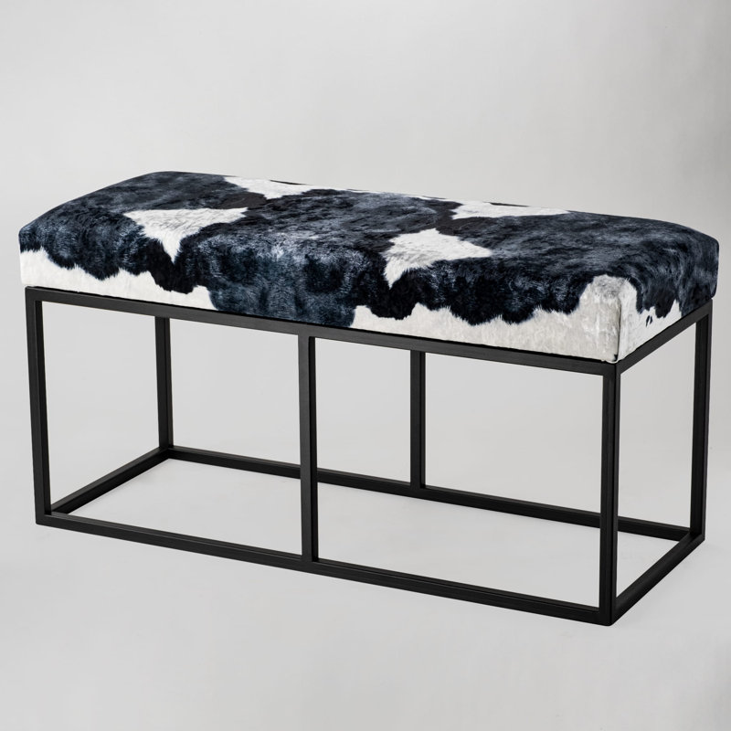 Bulle Velvet Upholstered Bench, H40 x W55 x D35cm