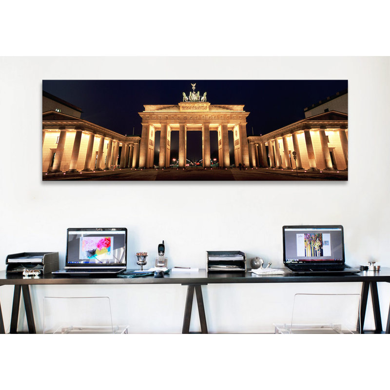 Barrière de brandebourg panoramique, berlin, allemagne-reproduction de photo sur toile, H 20 po x l 60 po x P 1,5 po