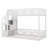 Twin Over Twin Bunk Bed With Door Fence And Storage Staircase, Wood Floor Bunk Bed Frame With Safety Guardrails-1003232550