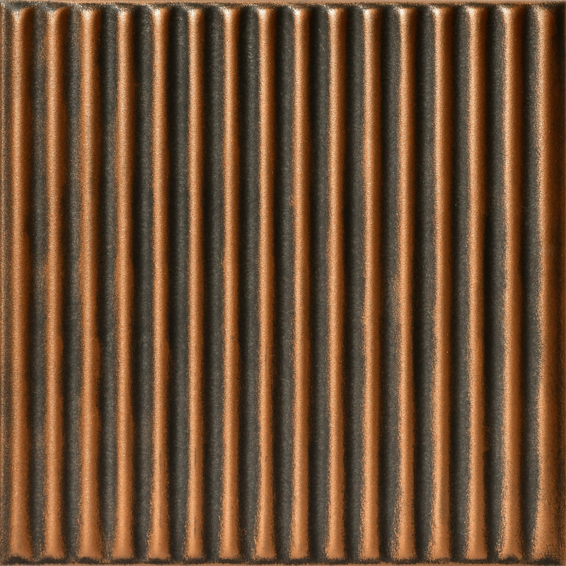 Carreau de plafond ondulé en polystyrène 1,6 pi x 1,6 pi, Bronze Antique
