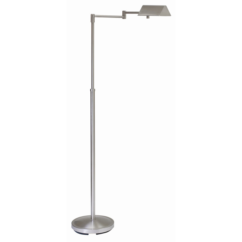 Lampe de travail sur pied 50 po Kai, Nickel satiné