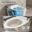 Fully Automatic Induction Smart Toilet Seat, Auto Open/Close Lid, Foot Sensor Flush, Warm Air Dryer, 4-Level Heated Seat, LED Display, Night Light, Multi-Mode Cleaning, White+Grey-126036426